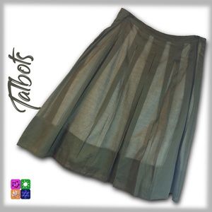 TALBOTS Green Cotton Skirt - Size 6